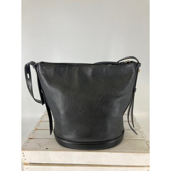 MICHAEL KORS, LARGE BLACK PEBBLED LEATHER SHOULDER BAG - Picture 3 of 11